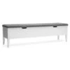 Klinte Bänk Mdf Vitlack Tyg Chelsea Ljusgrå 160 Cm 2 Klinte Bänk Mdf Vitlack Tyg Chelsea Ljusgrå 160 Cm -Pal Shop 0000139616 0000147123 klinte 160 vit m moody prisma sned