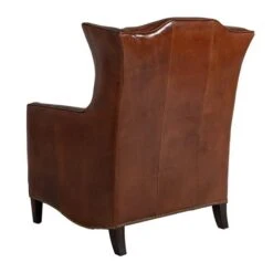 Vintage öronlappsfåtölj Läder Brun 9 Vintage öronlappsfåtölj Läder Brun -Pal Shop 009652 3