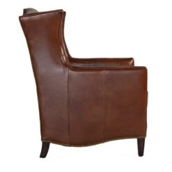 Vintage öronlappsfåtölj Läder Brun 10 Vintage öronlappsfåtölj Läder Brun -Pal Shop 009652 4