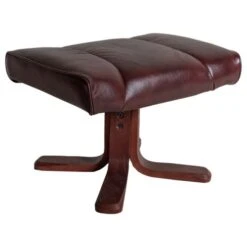 Lotus Fotpall Läder Oxblod