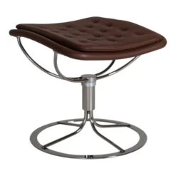 Jetson Fotpall 69 Läder Brun