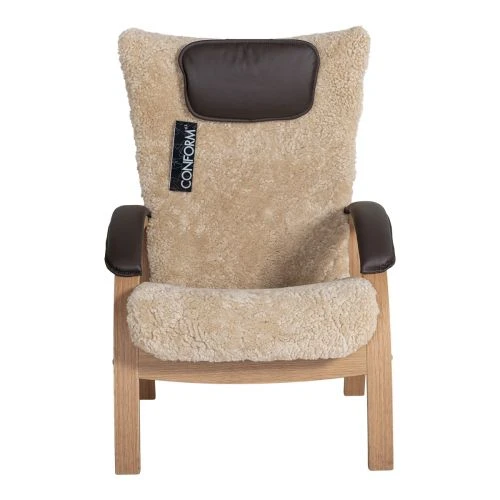 Easy Fåtölj Med Pall I Fårskinn Sand 6 Easy Fåtölj Med Pall I Fårskinn Sand - Bild 4