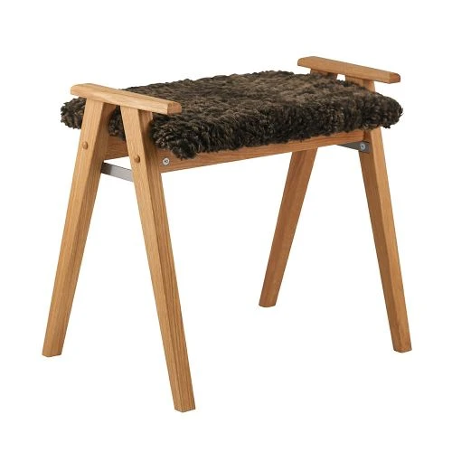 Alme Pall Oljad Ek Fårskinn Brun 3 Alme Pall Oljad Ek Fårskinn Brun