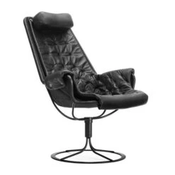 Jetson Fåtölj Svart Och Läder Classic Soft Svart