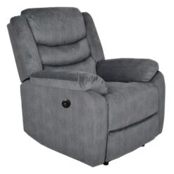 Madrid Reclinerfåtölj Elstyrd Microtyg Grå
