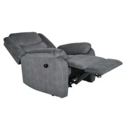 Madrid Reclinerfåtölj Elstyrd Microtyg Grå -Pal Shop 022258 madrid 3 1