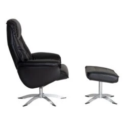 Senator Snurrfåtölj Med Pall Skinn Svart 8 Senator Snurrfåtölj Med Pall Skinn Svart -Pal Shop 022272 senator 3