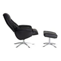 Senator Snurrfåtölj Med Pall Skinn Svart 9 Senator Snurrfåtölj Med Pall Skinn Svart -Pal Shop 022272 senator 4