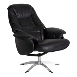 Senator Snurrfåtölj Med Pall Skinn Svart 10 Senator Snurrfåtölj Med Pall Skinn Svart -Pal Shop 022272 senator 5