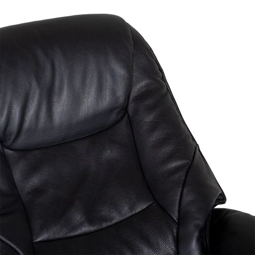 Senator Snurrfåtölj Med Pall Skinn Svart 7 Senator Snurrfåtölj Med Pall Skinn Svart - Bild 5