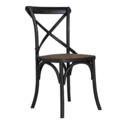 Bretagne Stol Trä Svartlack