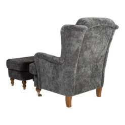 Edgar Fåtölj Med Pall Sammet Grå -Pal Shop 022759 edgar 3