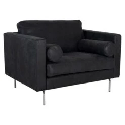 Karin Fåtölj Skinn Svart