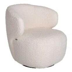 Odense Snurrfåtölj Teddy Naturvit