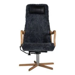 Chic Fåtölj Med Pall Fårskinn Koks -Pal Shop 023314 chic 3