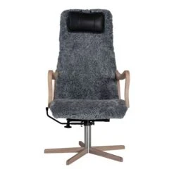 Chic Fåtölj Med Pall Fårskinn Grå/vitpigmenterad 10 Chic Fåtölj Med Pall Fårskinn Grå/vitpigmenterad -Pal Shop 023316 chic 3