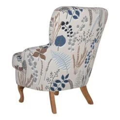 Elin Fåtölj Tyg Blå/ek Natur -Pal Shop 023576 elin 4