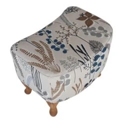 Elin Fotpall Tyg Blå/ Ek Natur -Pal Shop 023577 elin 3