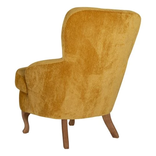 Elin Fåtölj Tyg Gul/ Ek Natur 6 Elin Fåtölj Tyg Gul/ Ek Natur - Bild 4