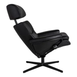 Stressless Rome Cross Fåtölj Med Pall Läder Svart -Pal Shop 023624 rome 7