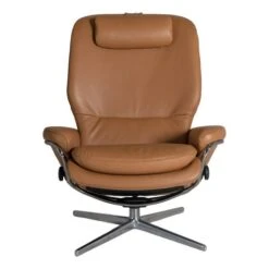 Stressless Rome Cross Fåtölj Med Pall Läder Caramel -Pal Shop 023625 rome 2
