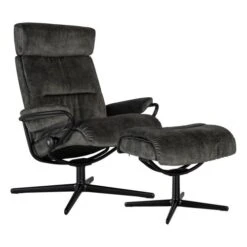 Stressless Tokyo Cross Fåtölj Med Pall Tyg Grön