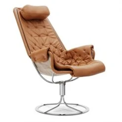 Jetson Fåtölj Krom Och Läder Dakota Natur