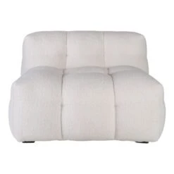 Kendall Fåtölj Teddytyg Naturvit