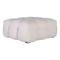 Kendall Fotpall Teddytyg Naturvit