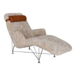 Superspider Liggfåtölj Fårskinn Ljusbeige