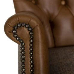 Evanton Fåtölj Läder Brun/ulltyg Melerad -Pal Shop 024047 evanton 5