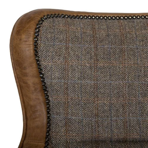 Errol Fåtölj Ulltyg Melerad/ Läder Brun 7 Errol Fåtölj Ulltyg Melerad/ Läder Brun - Bild 5