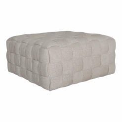 Mode Sittpuff Flätat Tyg Beige 85x85 Cm