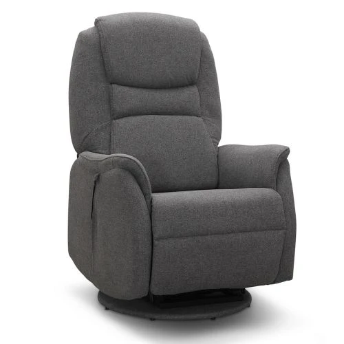 Oslo Reclinerfåtölj Elstyrd Snurrfunktion Och Lift-up Tyg Grå 3 Oslo Reclinerfåtölj Elstyrd Snurrfunktion Och Lift-up Tyg Grå