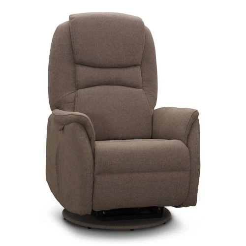 Oslo Reclinerfåtölj Elstyrd Snurrfunktion Och Lift-up Tyg Ljusbrun 3 Oslo Reclinerfåtölj Elstyrd Snurrfunktion Och Lift-up Tyg Ljusbrun
