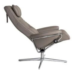 Stressless Berlin Cross Fåtölj Med Fotpall Läder Grå -Pal Shop 024335 berlin 4