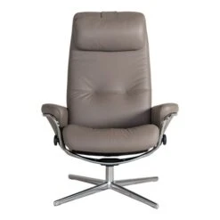 Stressless Berlin Cross Fåtölj Med Fotpall Läder Grå -Pal Shop 024335 berlin 9