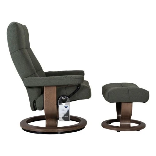 Stressless David M Fåtölj Med Pall Tyg Grön 4 Stressless David M Fåtölj Med Pall Tyg Grön - Bild 2