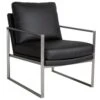 Tozer Fåtölj Skinn Svart/ben Stål -Pal Shop 024406 tozer 1