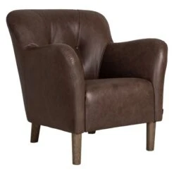 Carolina Fåtölj Skinn Brun