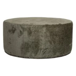 Belinda Fotpall/sittpuff Sammet Grön Ø90 Cm