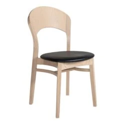 Rainbow Stol Ask Blond/konstläder Svart