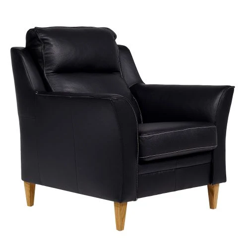 Casino Fåtölj Läder Svart 4 Casino Fåtölj Läder Svart - Bild 2