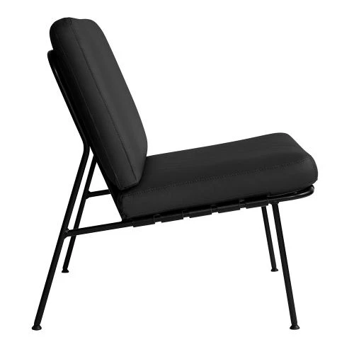 Domus Steel Fåtölj Läder Svart 4 Domus Steel Fåtölj Läder Svart - Bild 2