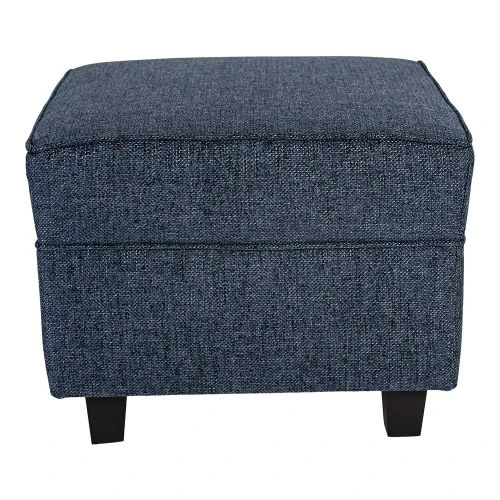 Duo Fotpall Tyg Blå 4 Duo Fotpall Tyg Blå - Bild 2