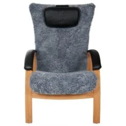 Easy Fåtölj Med Pall I Fårskinn Grafit -Pal Shop easy fa to lj pall graphit 014228 4 2