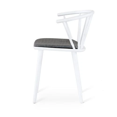 Edda Stol Vitbetsad Ask/tyg Grå 5 Edda Stol Vitbetsad Ask/tyg Grå - Bild 3