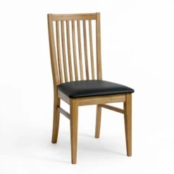 Ekliden Stol Oljad Ek/läder Svart