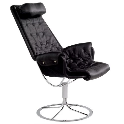 Jetson Fåtölj Krom Och Läder Classic Soft Svart 3 Jetson Fåtölj Krom Och Läder Classic Soft Svart