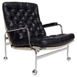 Karin 73 Fåtölj Läder Svart